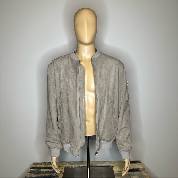 H&M Suede Zip Up Bomber Jacket - Picture 5 of 6